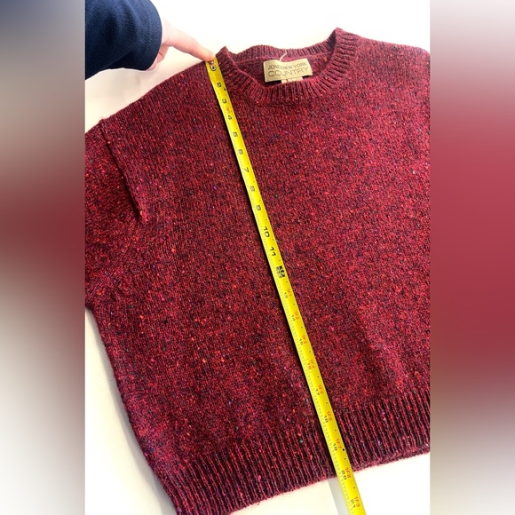 Vintage Women’s Jones New York 100% Wool Speckled Red Sweater sz LARGE colorful - Picture 9 of 9